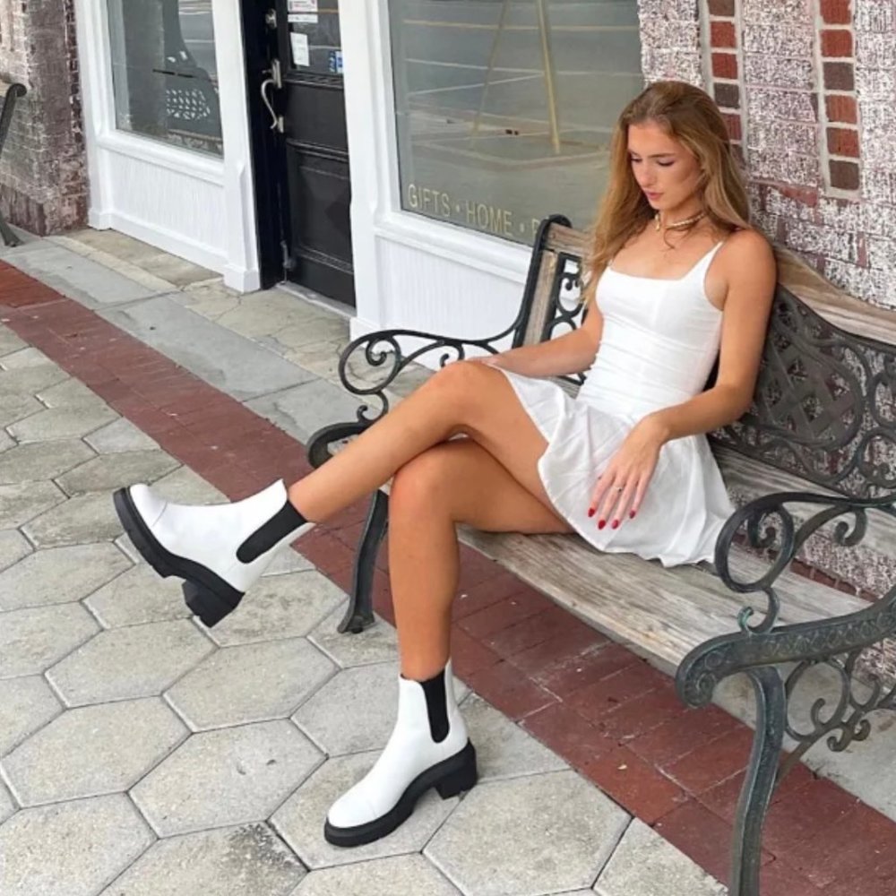 Stuart Weitzman Norah Platform Block Heel Chelsea Boots